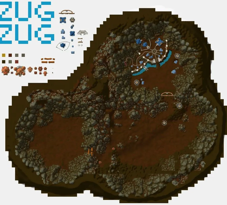 Die Karte des Schlachtfelds, wie sie das Warcraft Wiki bewahrt hat.