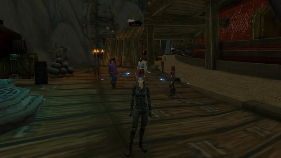 A rogue in the Blackened Defias Armor.