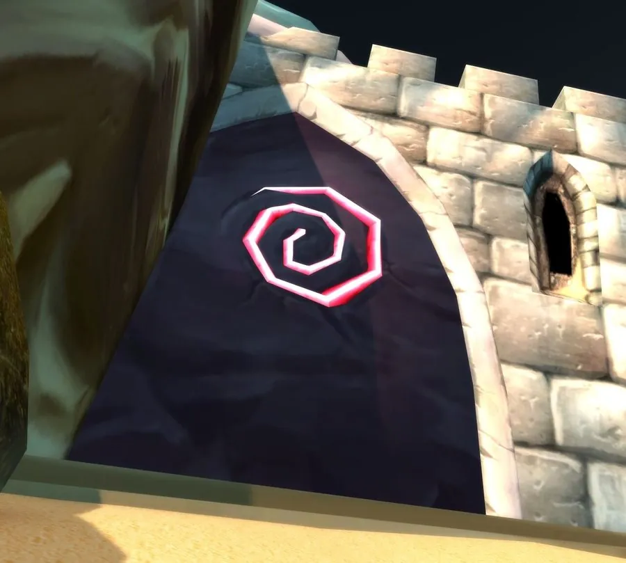 The gate into the caverns.