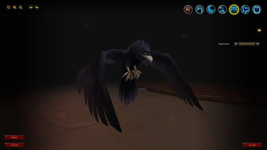 The Nightwing Raven flight form in the barber shop.