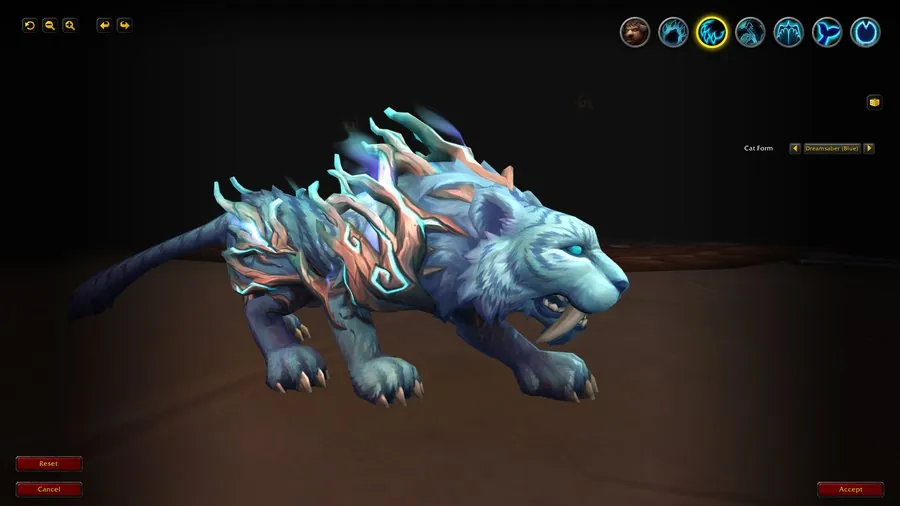 The Moon-Blessed Dreamsaber cat form.