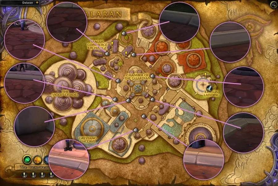 Where Loose Pebbles can appear in Dalaran.