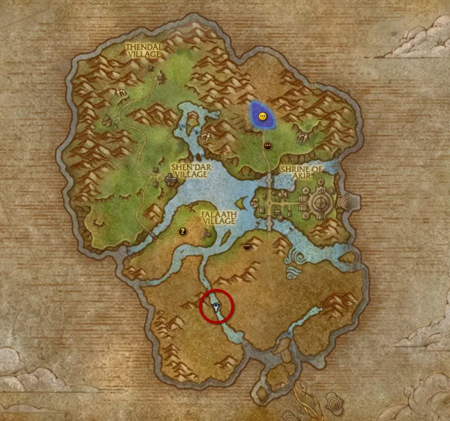 Where the frogs are on Zephras Isle.