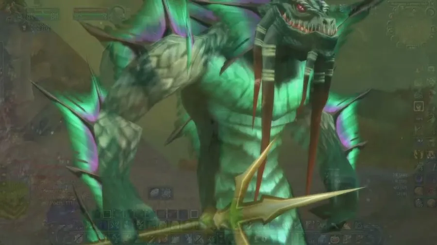 A naga in the Drowned Reef, where the Tidal Charm drops.