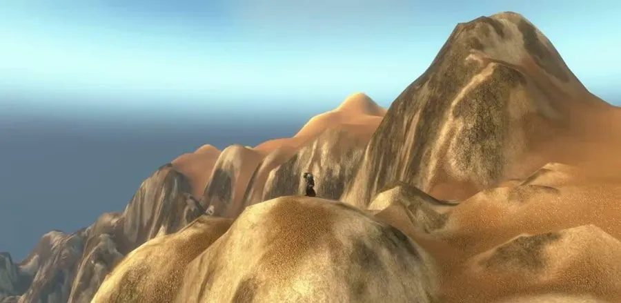 The mountains of southern Silithus.