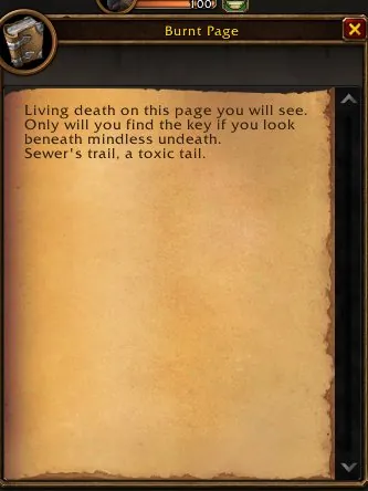The riddle on the Burnt Page.