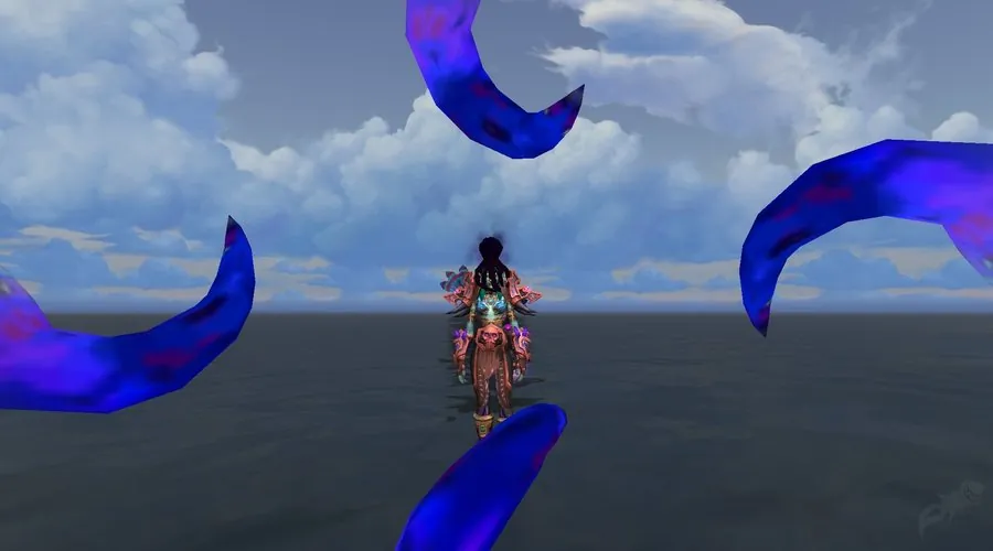 The void squid at sea.