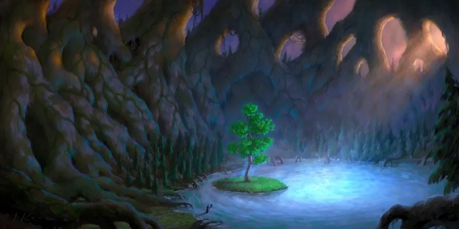 Mount Hyjal and the World Tree.