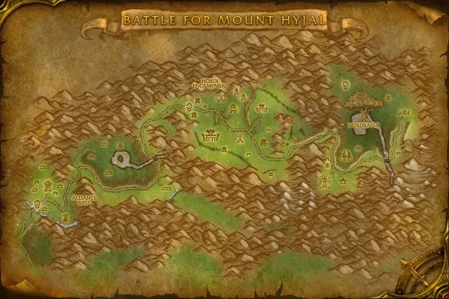The Battle for Mount Hyjal in the Caverns of Time.