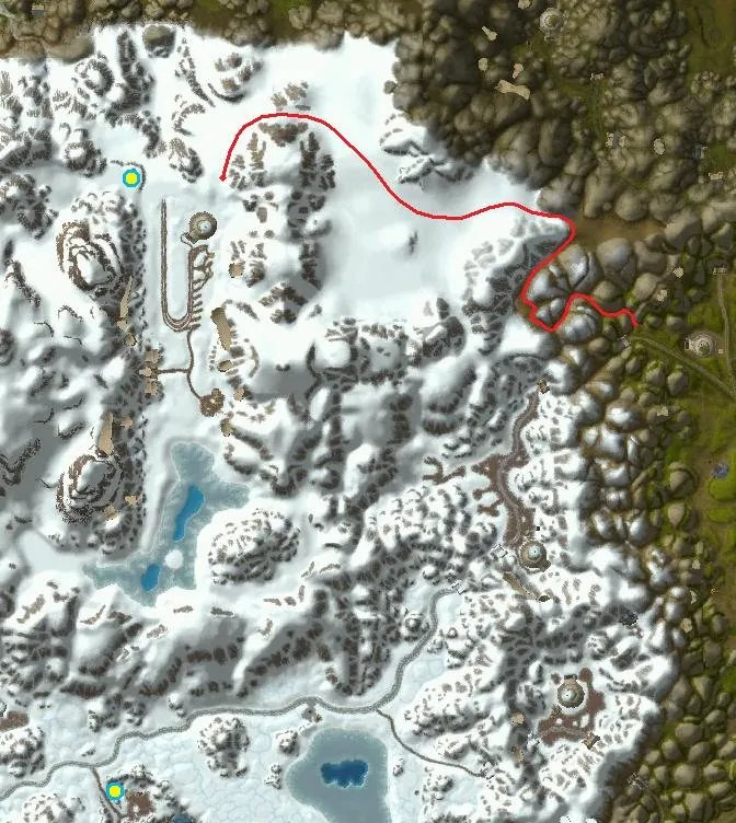 The usual route up the mountain to the airport.