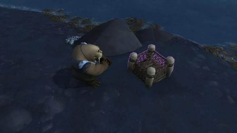 An empty crab trap on the Forbidden Reach.