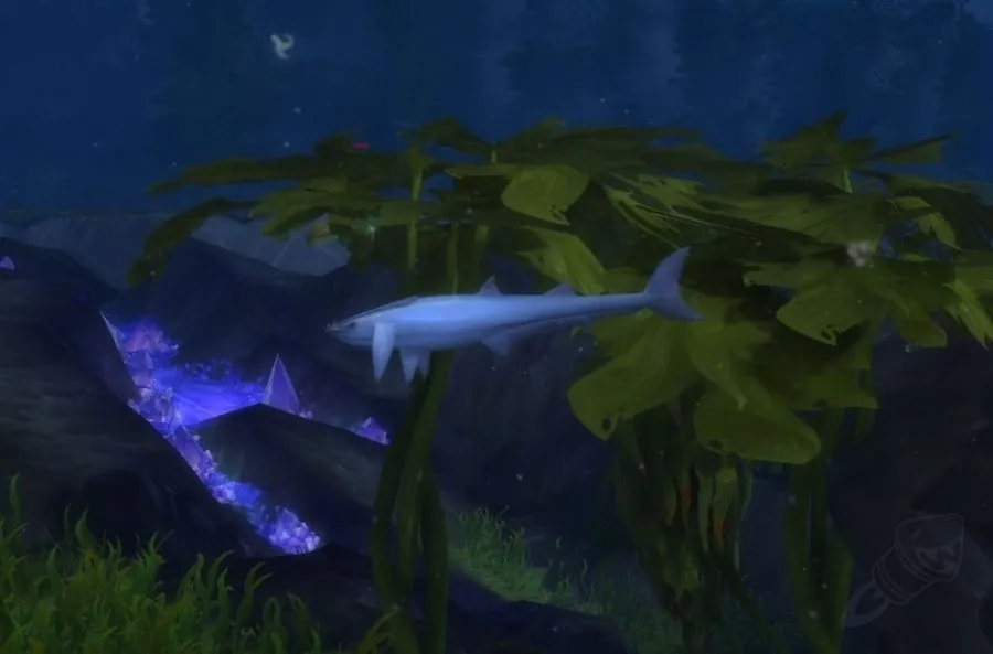 Swimming through kelp in fish form.