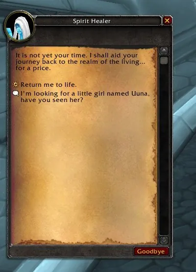 The Spirit Healer's answer.
