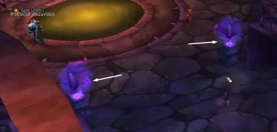 The Obedience Crystals by the stairs.