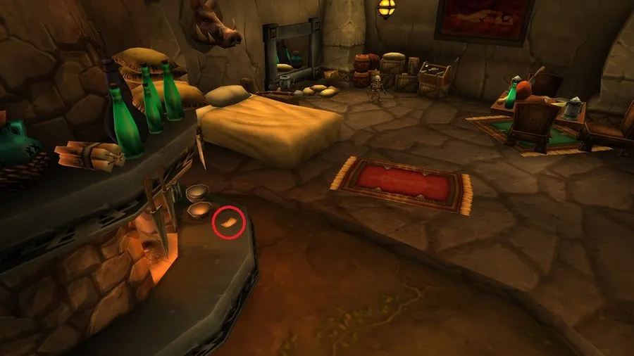 Grimmy's Favorite Recipe by the fireplace.
