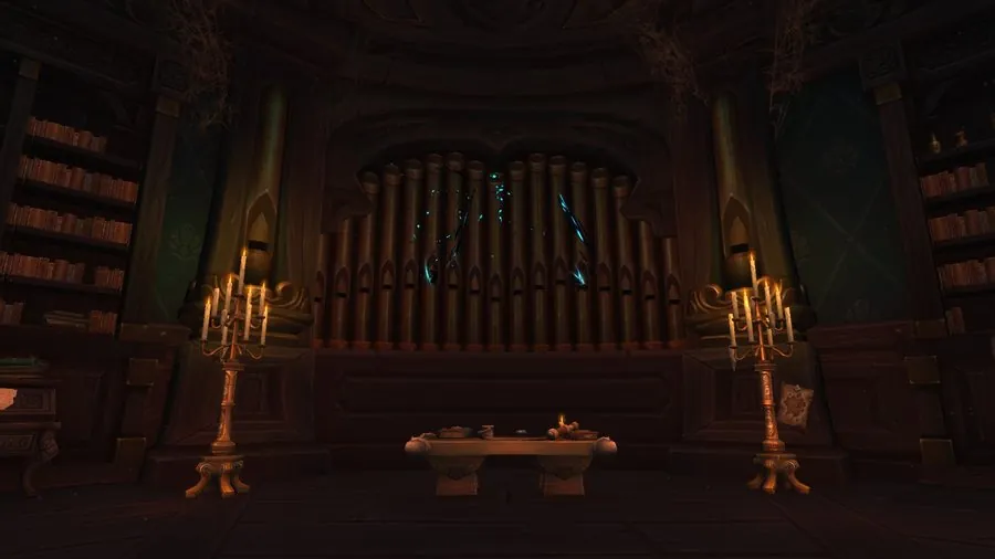 One of the pipe organs in Waycrest Manor.