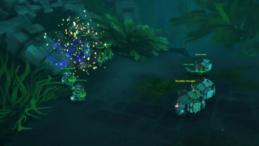 The ceremony, with Scrollsages casting fireworks.