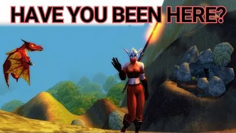 Elwynn flight path waterfall and cave, Classic WoW exploration